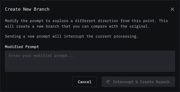 새 분기 생성 대화 상자